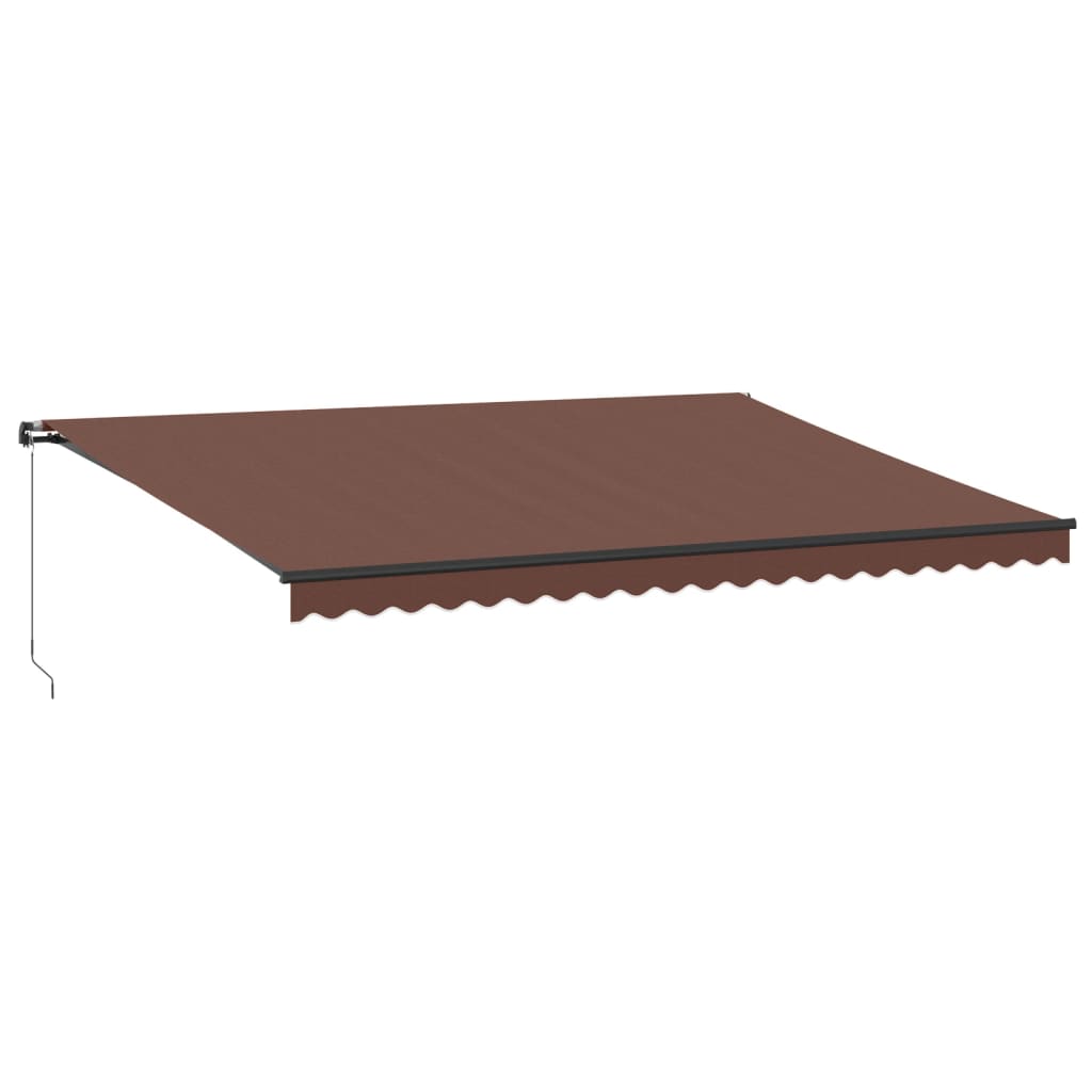 Tenda da Sole Retrattile Manuale Marrone 500x350 cm - homemem39