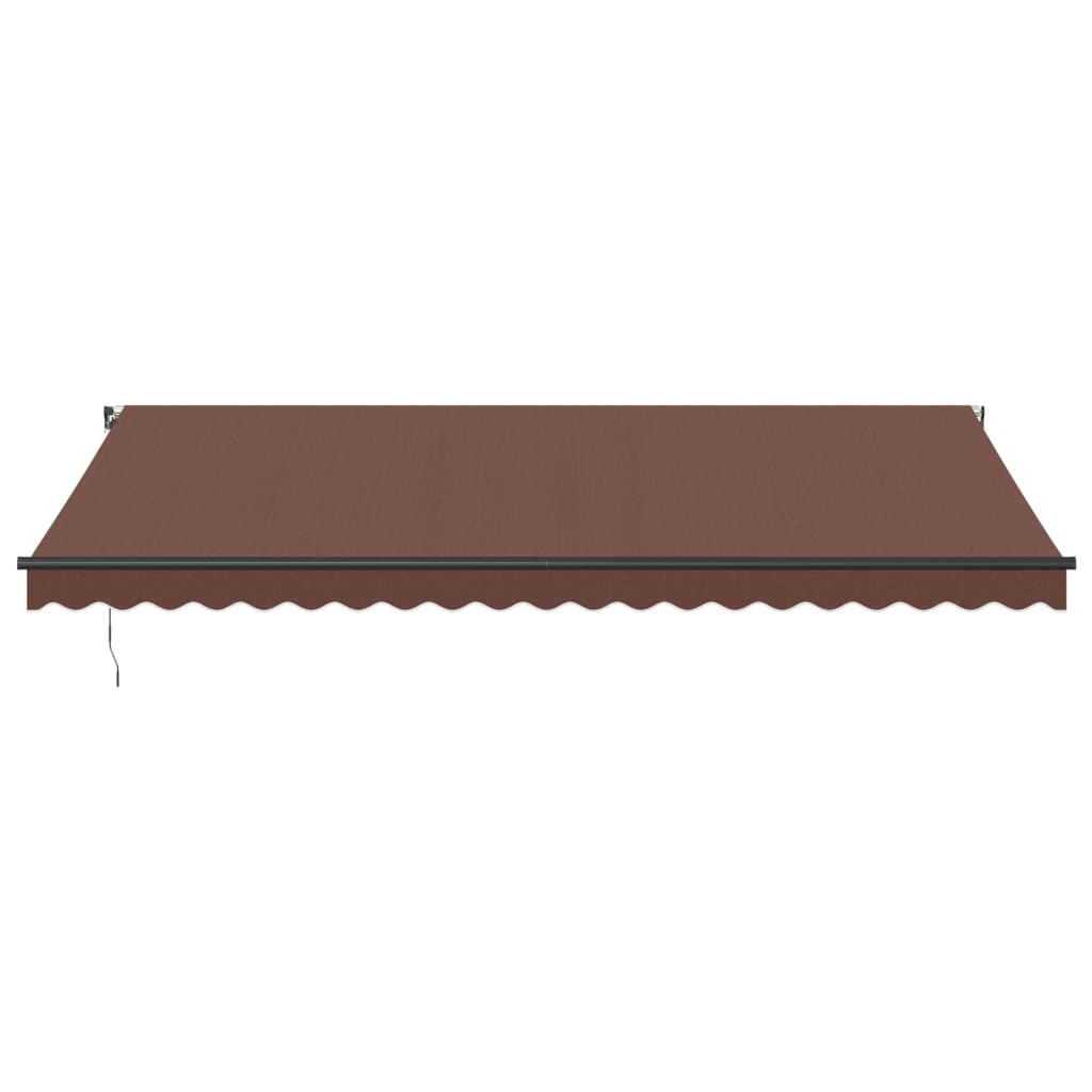 Tenda da Sole Retrattile Manuale Marrone 500x350 cm - homemem39