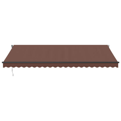 Tenda da Sole Retrattile Manuale Marrone 500x350 cm - homemem39