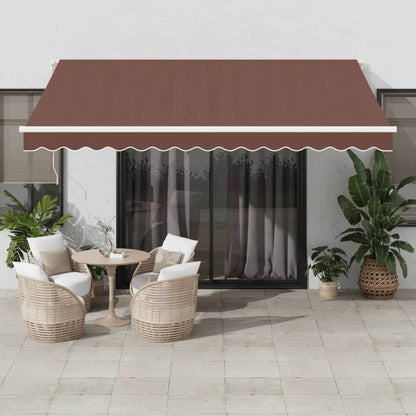 Tenda Sole Retrattile Manuale 400x300 cm Marrone