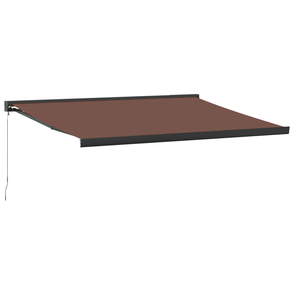 Tenda Sole Retrattile Manuale 400x300 cm Marrone - homemem39