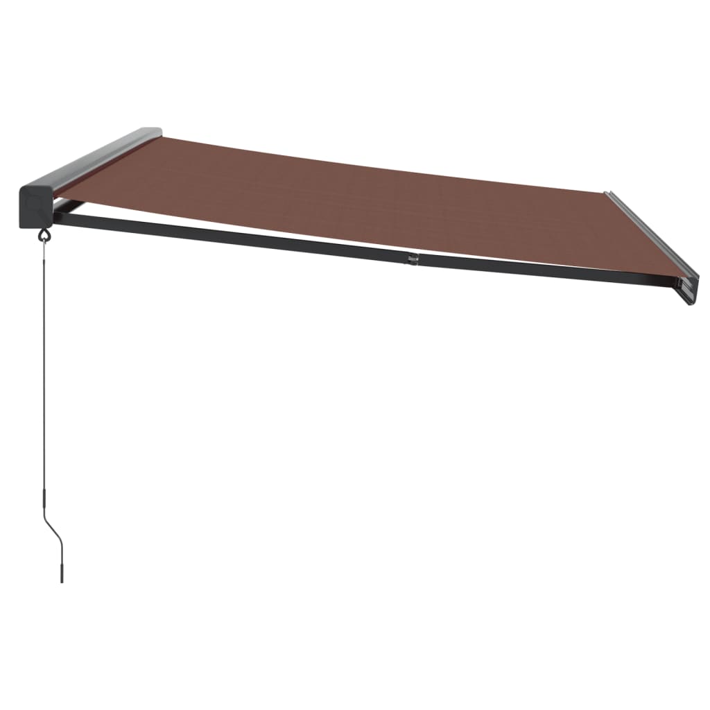 Tenda Sole Retrattile Manuale 400x300 cm Marrone - homemem39