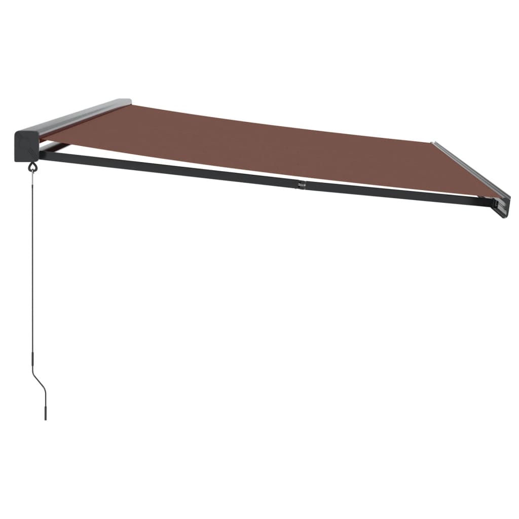 Tenda Sole Retrattile Manuale 500x300 cm Marrone - homemem39