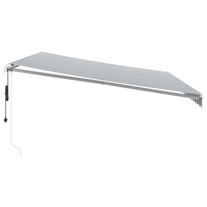 Tenda Sole Retrattile Automatica 500x350 cm Antracite e Bianco