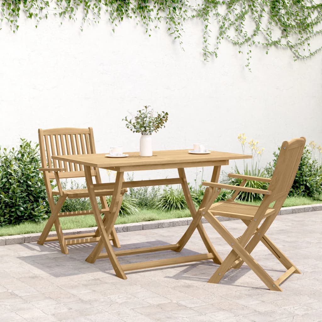 Tavolo da Giardino Pieghevole 120x70x75cm Legno Massello Acacia - homemem39