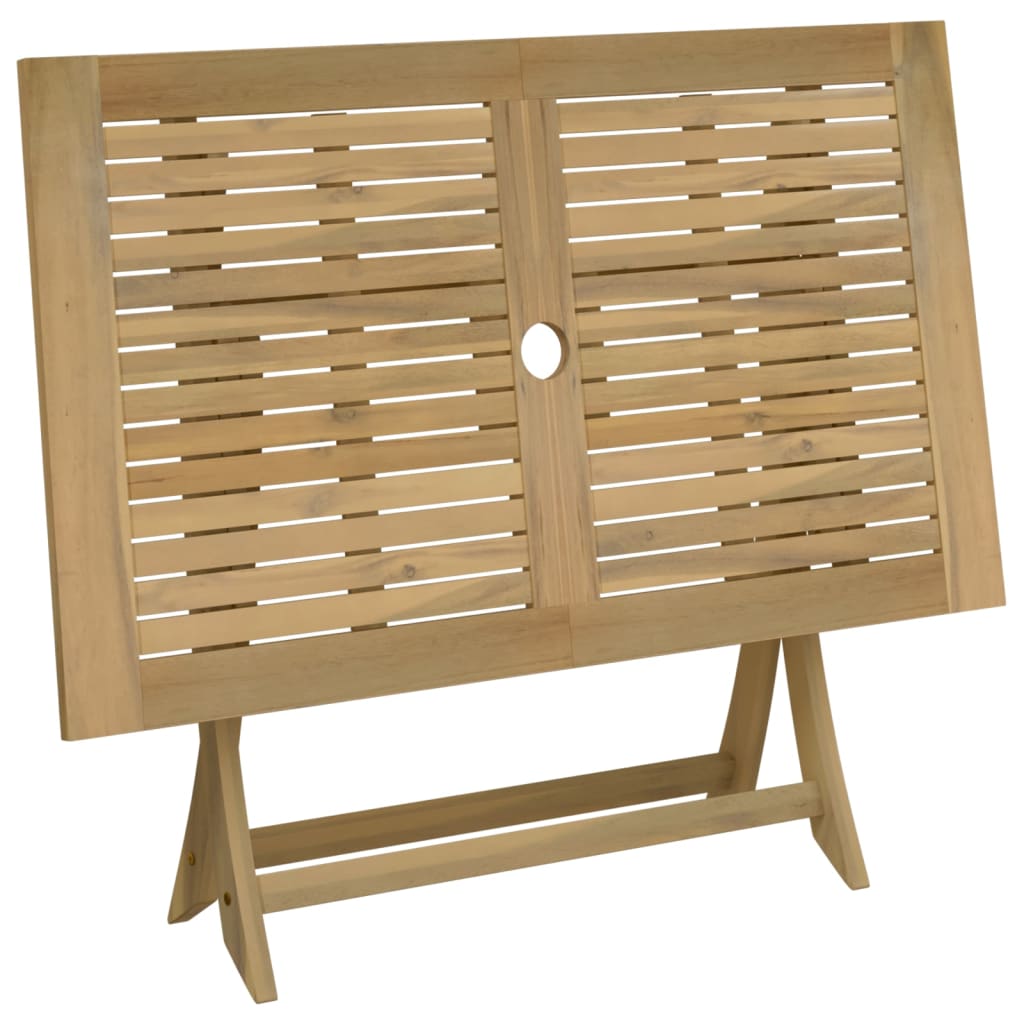 Tavolo da Giardino Pieghevole 120x70x75cm Legno Massello Acacia - homemem39