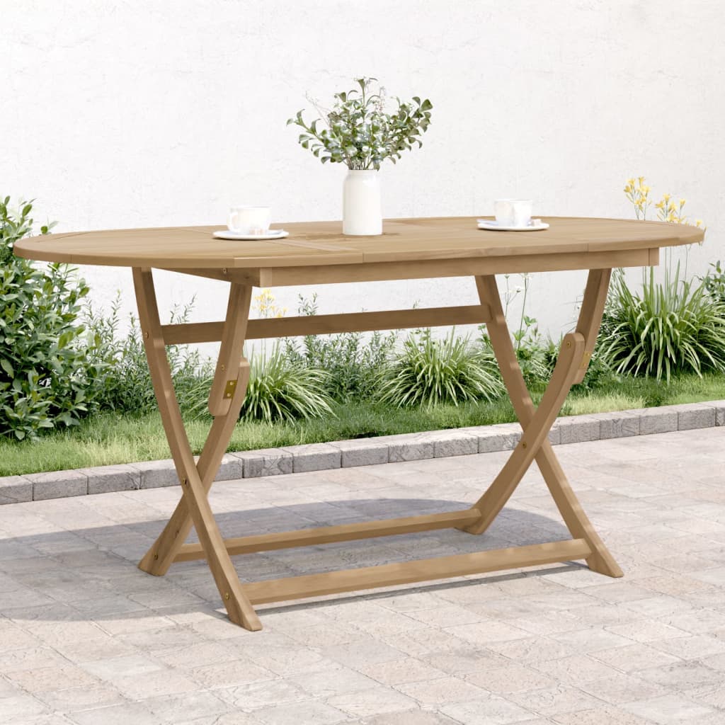 Tavolo da Giardino Pieghevole 160x85x75cm Legno Massello Acacia - homemem39