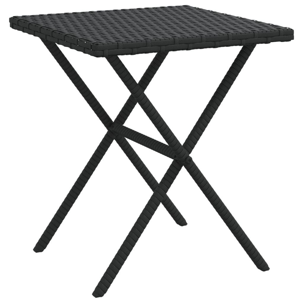 Lettini Prendisole 2 pz con Tavolino Nero in Polyrattan - homemem39