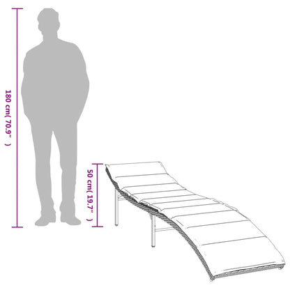 Lettini Prendisole 2 pz con Tavolino Nero in Polyrattan - homemem39