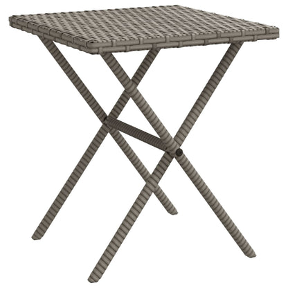 Lettini Prendisole 2 pz con Tavolino Grigio in Polyrattan - homemem39