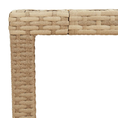 Tavolo da Giardino Beige 150x90x75 cm in Polyrattan e Acacia - homemem39