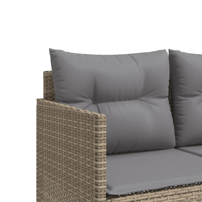 Lettino Prendisole con Cuscini Beige in Polyrattan - homemem39