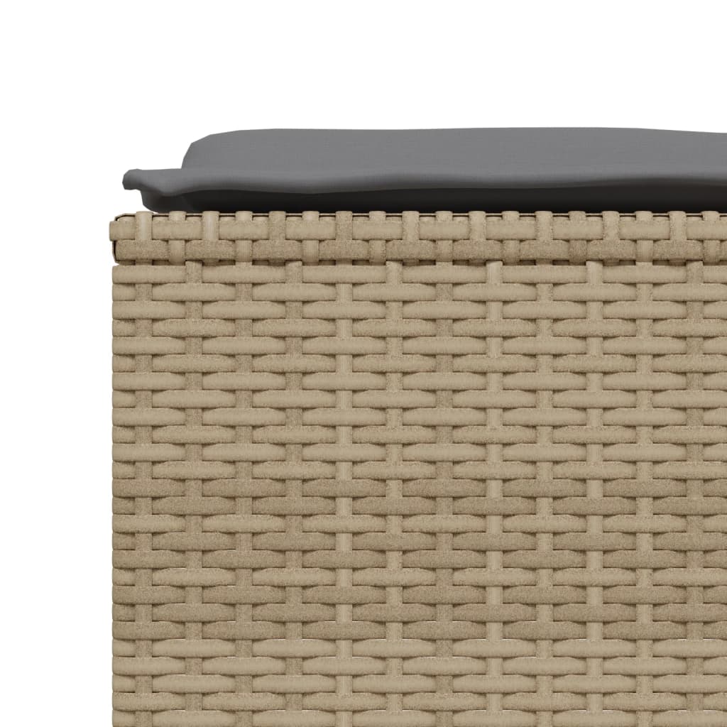 Sgabelli da Giardino con Cuscini 4 pz Beige in Polyrattan - homemem39