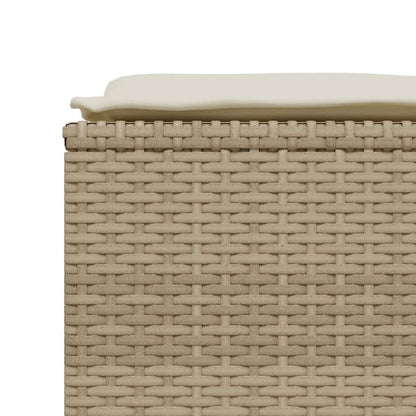 Sgabelli da Giardino con Cuscini 4 pz Beige in Polyrattan - homemem39