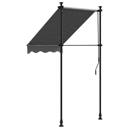 Tenda da Sole Retrattile Antracite 100x150 cm Tessuto e Acciaio