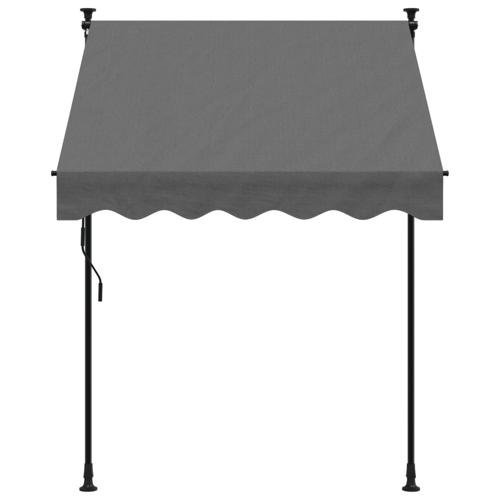 Tenda da Sole Retrattile Antracite 150x150 cm Tessuto e Acciaio - homemem39