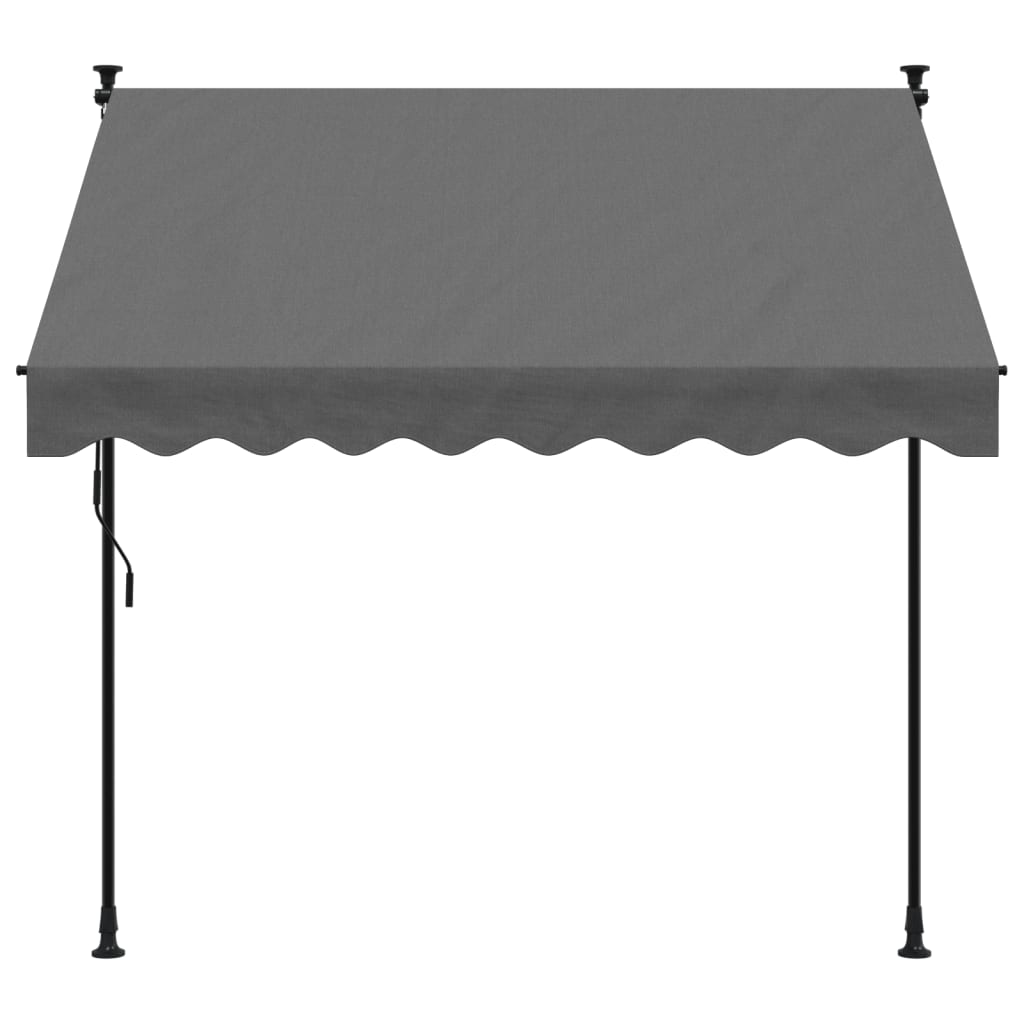 Tenda da Sole Retrattile Antracite 200x150 cm Tessuto e Acciaio - homemem39