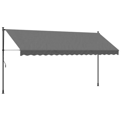 Tenda da Sole Retrattile Antracite 400x150 cm Tessuto e Acciaio