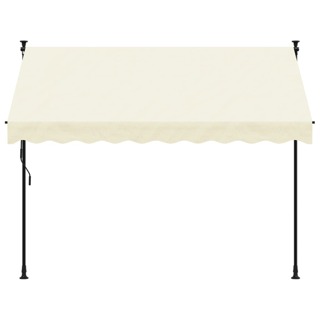 Tenda da Sole Retrattile Crema 250x150 cm in Tessuto e Acciaio - homemem39