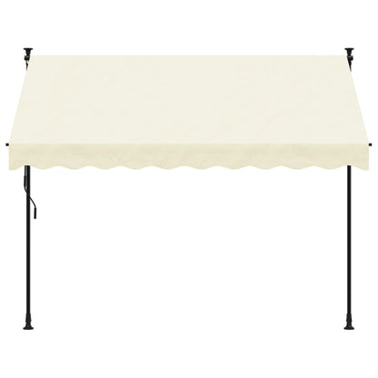 Tenda da Sole Retrattile Crema 250x150 cm in Tessuto e Acciaio - homemem39