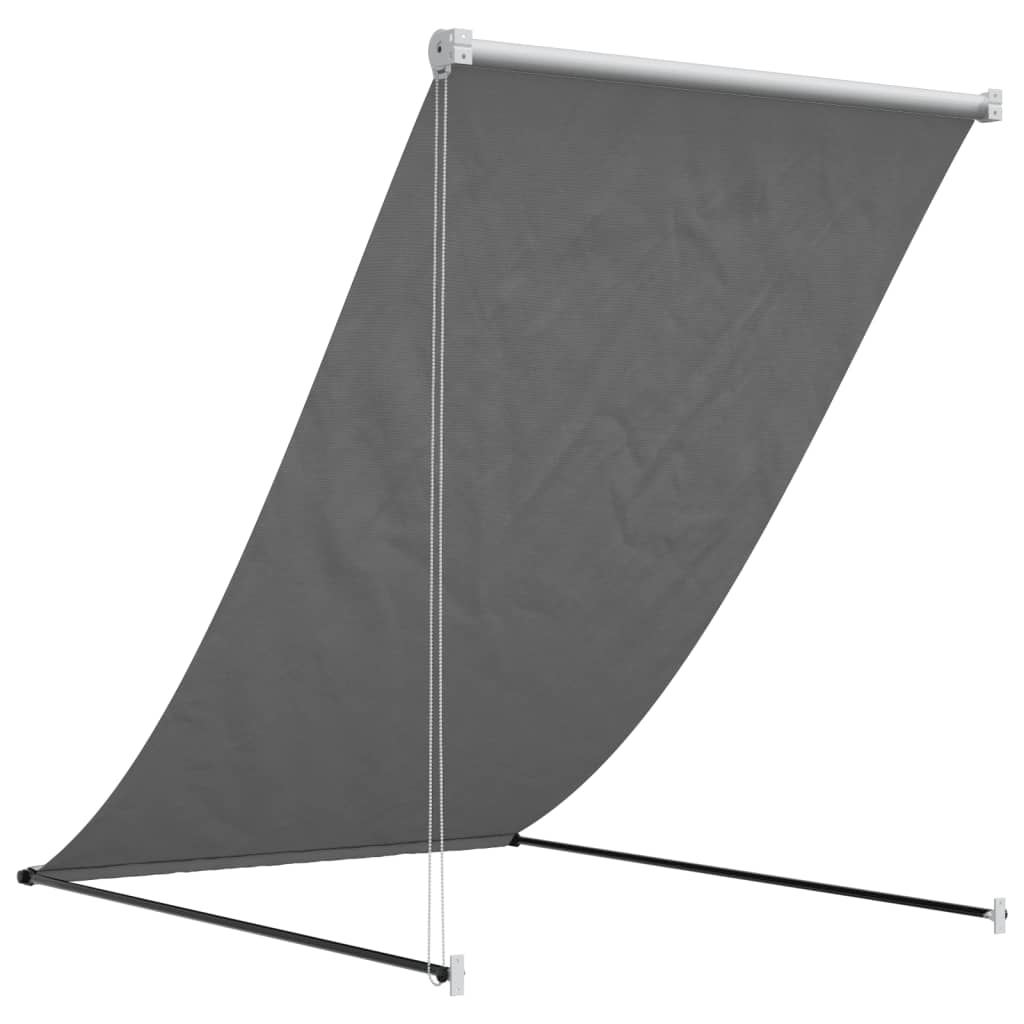 Tenda da Sole Retrattile Antracite 100x150 cm Tessuto e Acciaio - homemem39