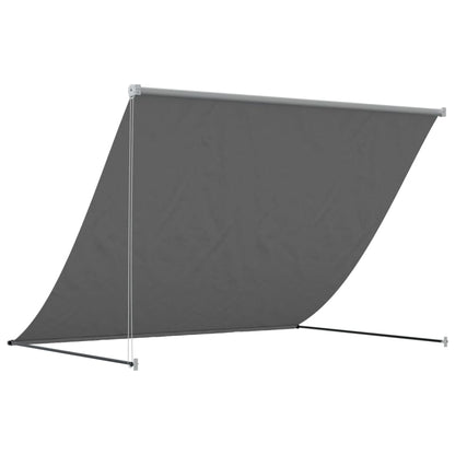 Tenda da Sole Retrattile Antracite 200x150 cm Tessuto e Acciaio - homemem39