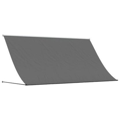 Tenda da Sole Retrattile Antracite 300x150 cm Tessuto e Acciaio - homemem39