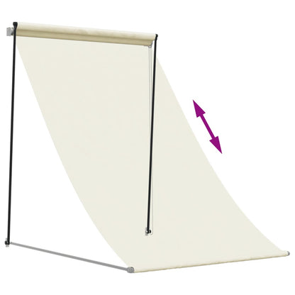 Tenda da Sole Retrattile Crema 150x150 cm in Tessuto e Acciaio - homemem39