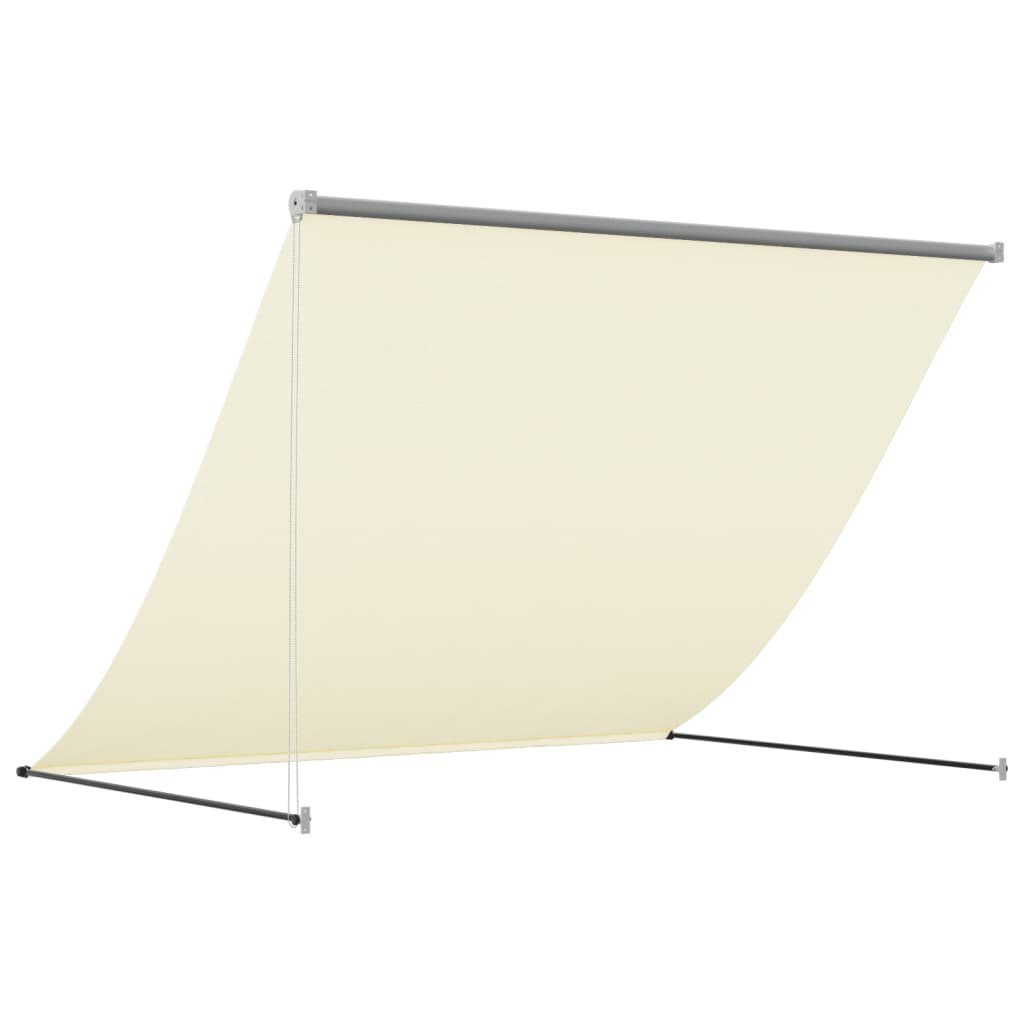 Tenda da Sole Retrattile Crema 250x150 cm in Tessuto e Acciaio - homemem39