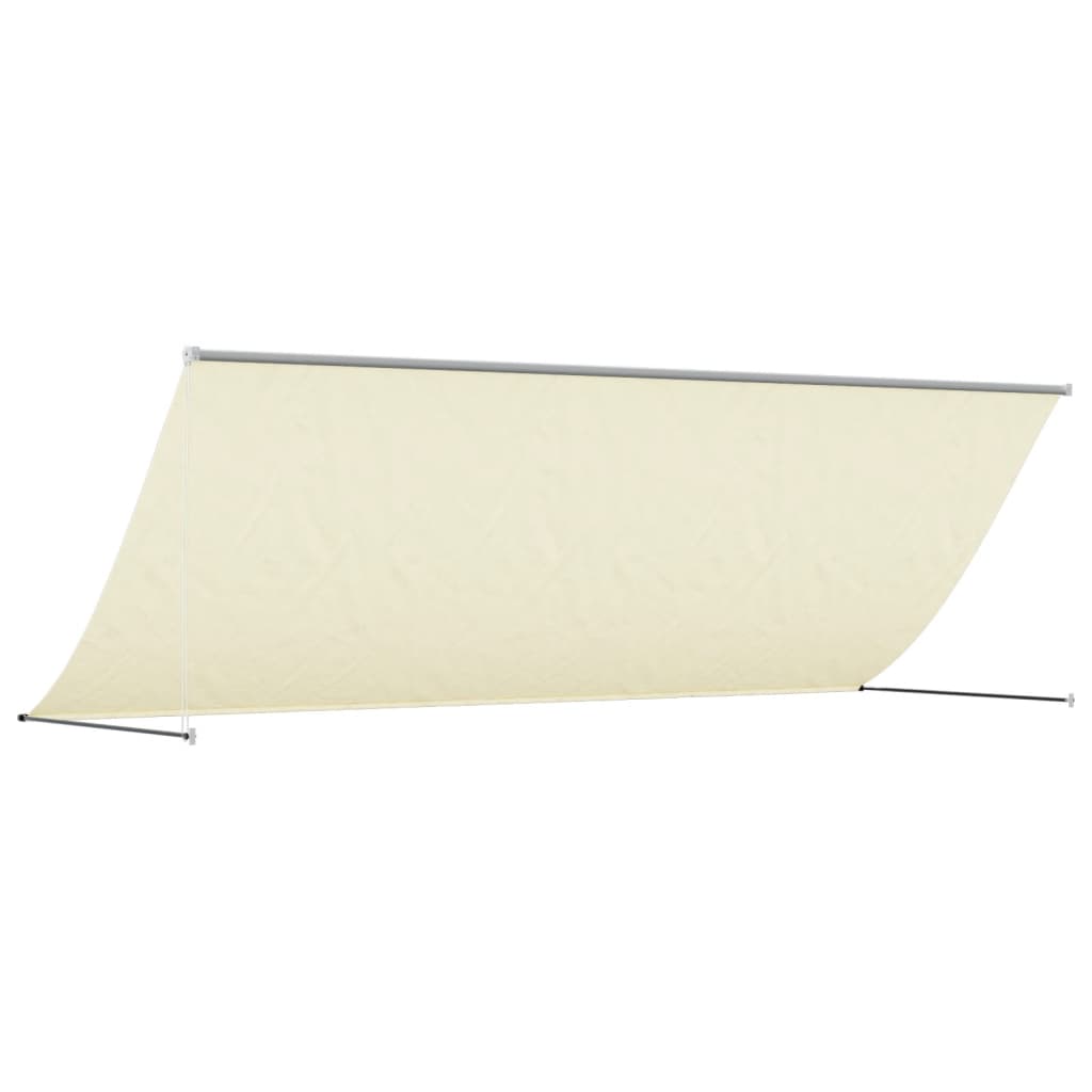 Tenda da Sole Retrattile Crema 350x150 cm in Tessuto e Acciaio - homemem39