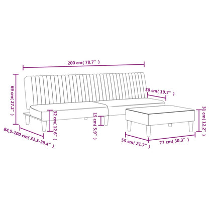 Set di Divani 2 pz Grigio in Similpelle