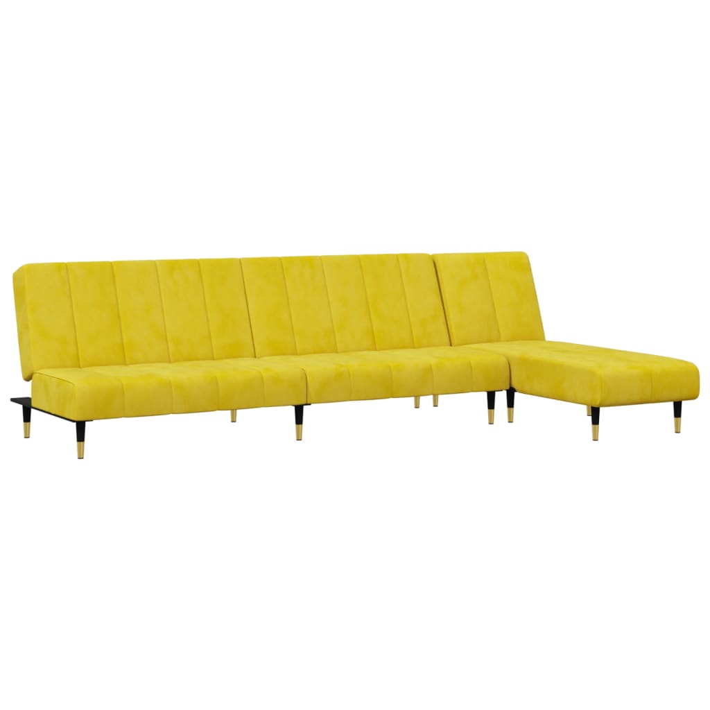 Set di Divani 2 pz Giallo in Velluto - homemem39