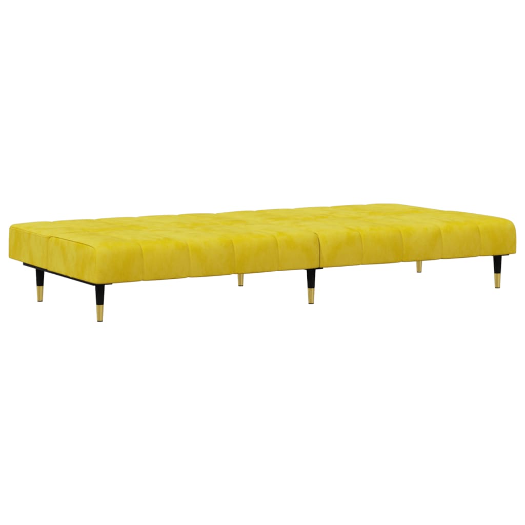 Set di Divani 2 pz Giallo in Velluto - homemem39