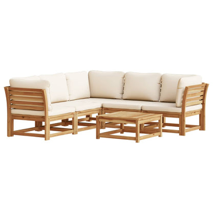 Set Salotto da Giardino 6 pz con Cuscini in Massello di Acacia - homemem39