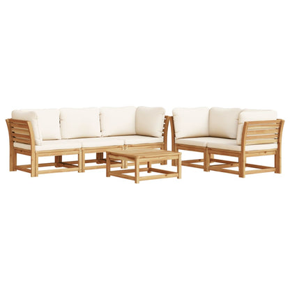 Set Salotto da Giardino 6 pz con Cuscini in Massello di Acacia - homemem39