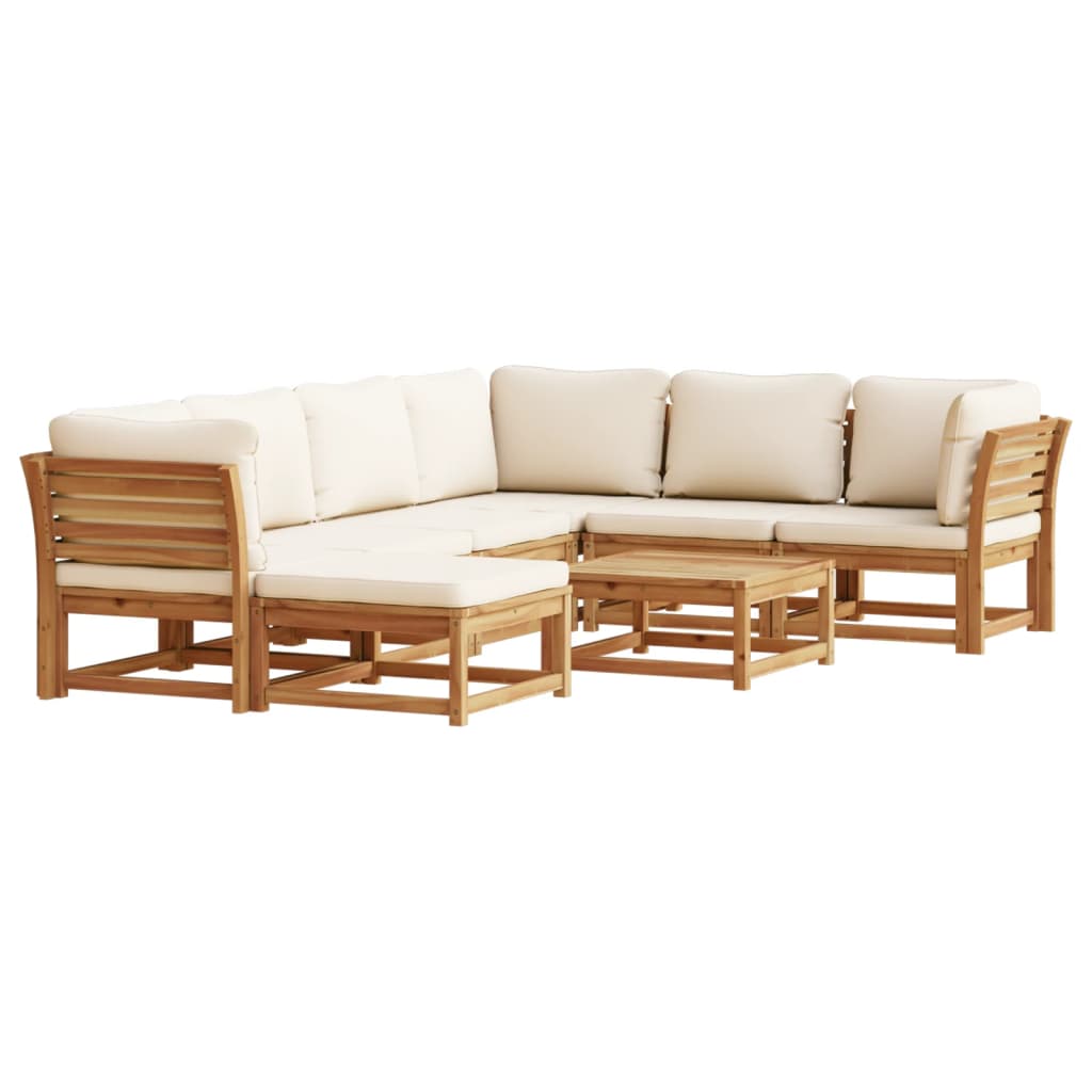 Set Salotto da Giardino 8 pz con Cuscini Legno Massello Acacia - homemem39