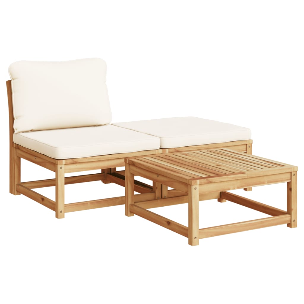 Set Salotto da Giardino 11 pz con Cuscini Legno Massello Acacia - homemem39