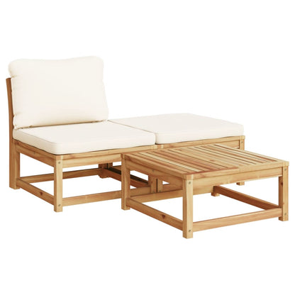 Set Salotto Giardino 9 pz con Cuscini Legno Massello di Acacia - homemem39