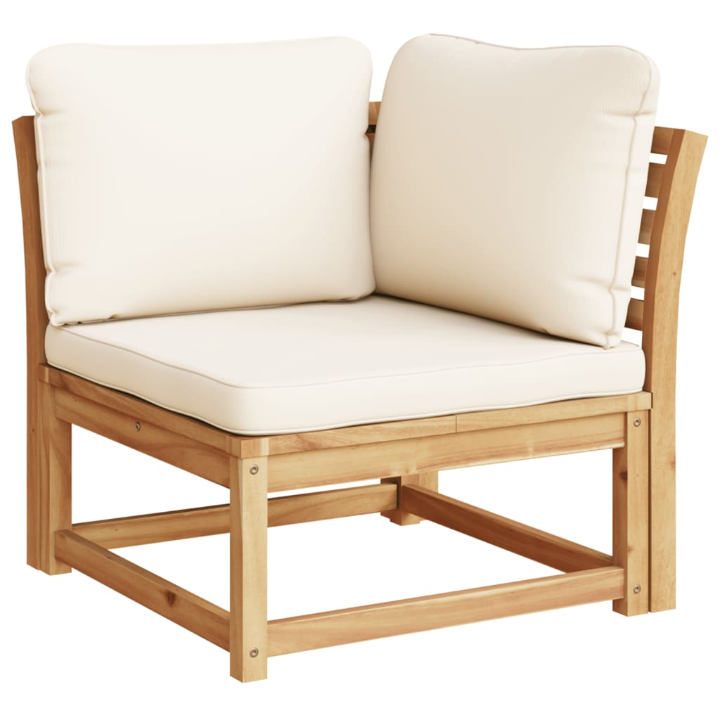 Set Salotto da Giardino 7 pz con Cuscini Legno Massello Acacia - homemem39