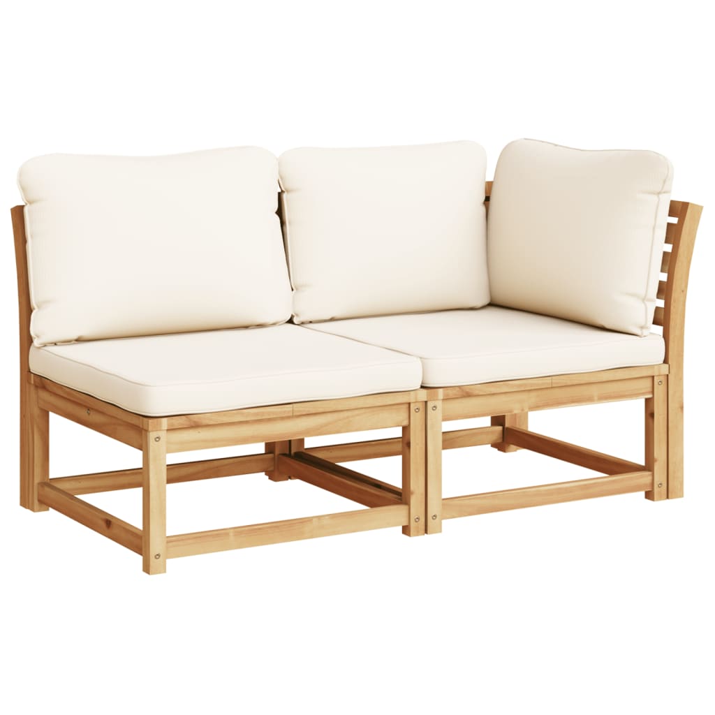 Set Salotto da Giardino 7 pz con Cuscini Legno Massello Acacia - homemem39