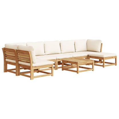 Set Salotto da Giardino 8 pz con Cuscini Legno Massello Acacia - homemem39