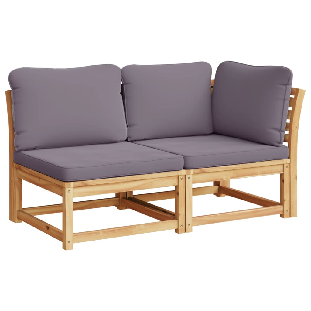 Set Salotto da Giardino 10 pz con Cuscini Legno Massello Acacia - homemem39