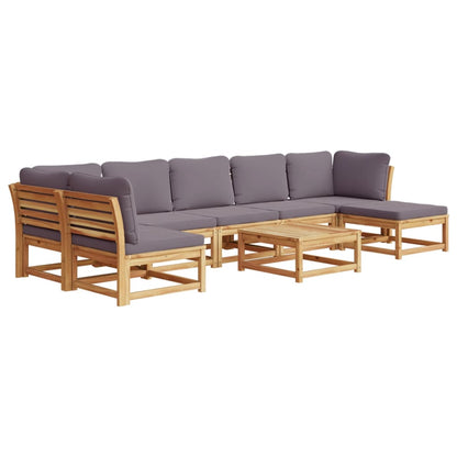 Set Salotto da Giardino 8 pz con Cuscini Legno Massello Acacia - homemem39