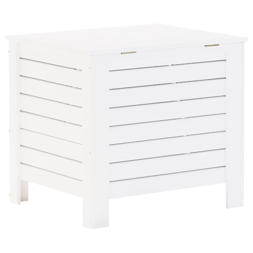 Contenitore con Coperchio RANA Bianco 60x49x54 cm Massello Pino - homemem39