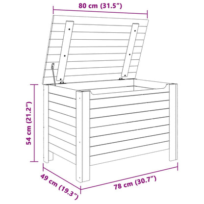 Contenitore con Coperchio RANA Bianco 80x49x54 cm Massello Pino - homemem39