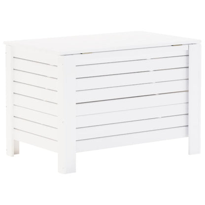 Contenitore con Coperchio RANA Bianco 100x49x54cm Massello Pino - homemem39