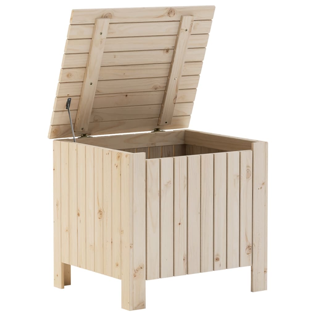 Contenitore con Coperchio RANA 60x49x54 cm Legno Massello Pino - homemem39