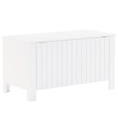 Contenitore con Coperchio RANA Bianco 100x49x54cm Massello Pino - homemem39