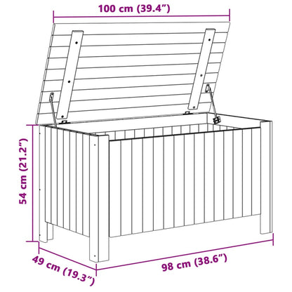 Contenitore con Coperchio RANA Bianco 100x49x54cm Massello Pino - homemem39