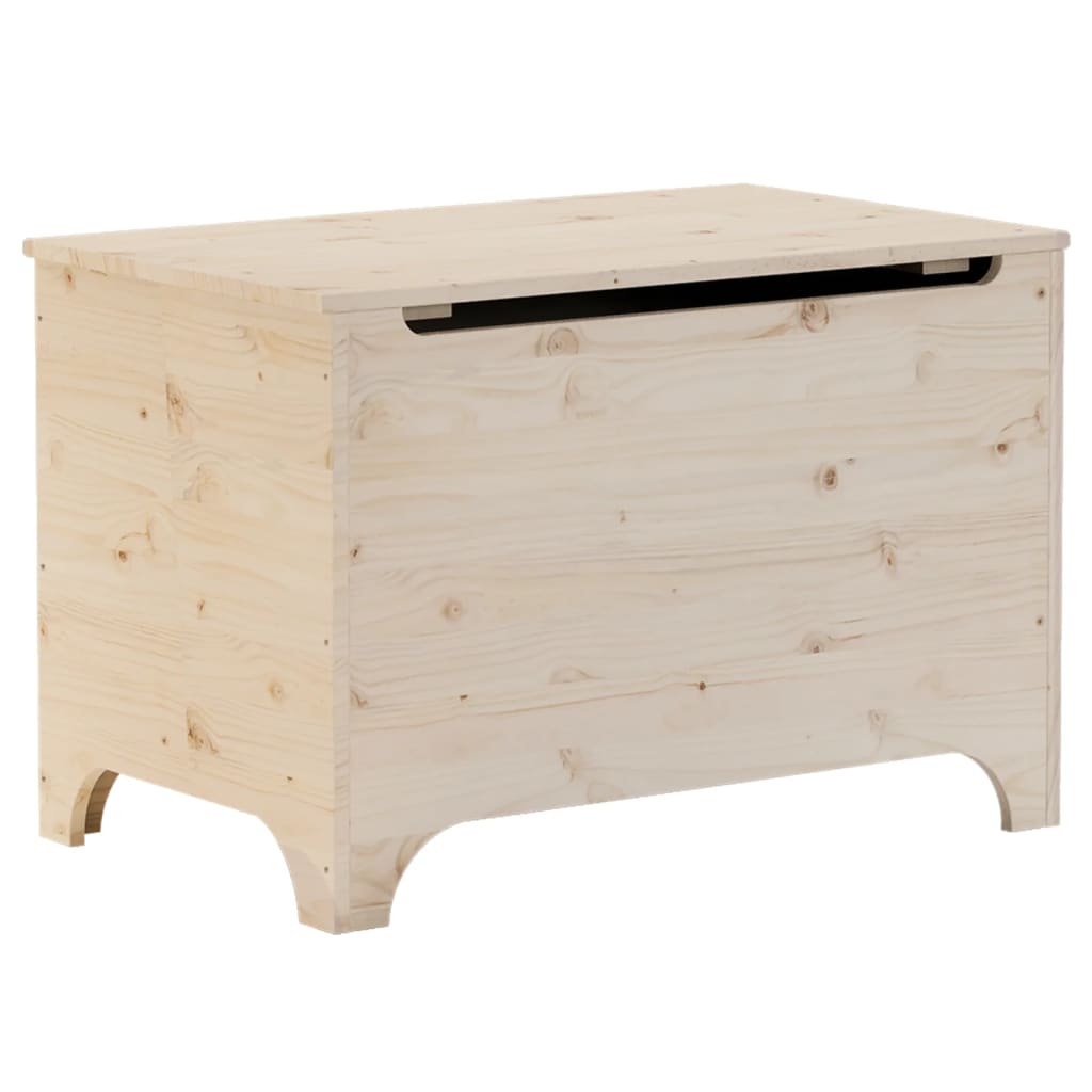 Contenitore con Coperchio RANA 80x49x54 cm Legno Massello Pino - homemem39